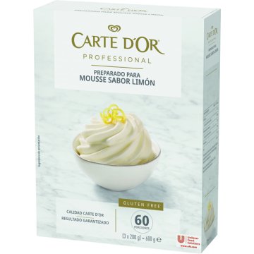 Mousse Carte D'or Caja Limón 200 Gr 3 Sobres 60 Raciones Polvo