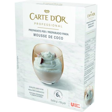 Mousse Carte D'or Coco Polvo Caja 225 Gr 3 Sobres 60 Raciones