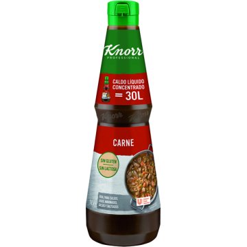 Caldo Knorr Sin Gluten Carne Líquido Concentrado Botella Plástico 1 Lt