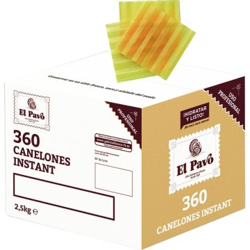 Canelones El Pavo Instantanea Caja 2.5 Kg 360 Placas