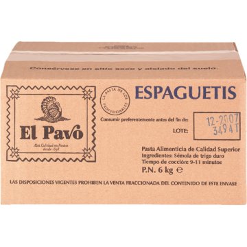 Espaguettis El Pavo Caixa 6 Kg