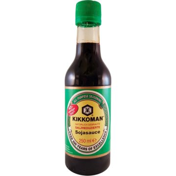 Salsa Kikkoman Soja Con Menos Sal Tarro 250 Ml