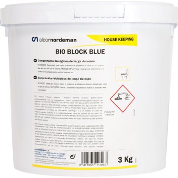 Netejador Urinari Bio Block Blue Hostaleria Pastilles Cubell 3 Kg