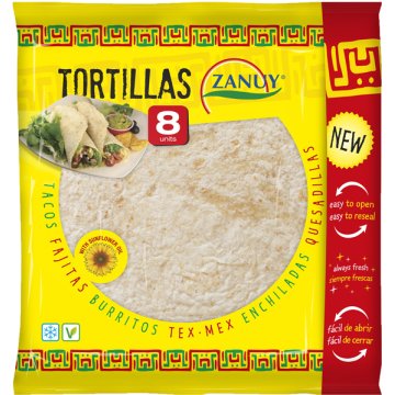 Tortillas Zanuy Trigo 320 Gr Bolsa 8 U