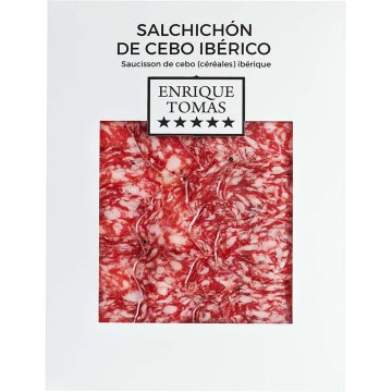 Salchichón Enrique Tomás De Cebo Iberico Loncheado Al Vacío 80 Gr