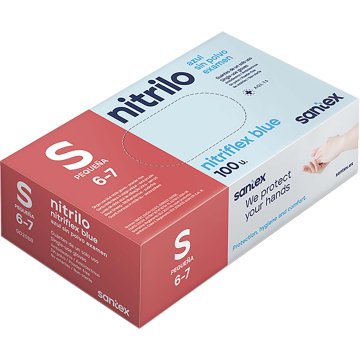 Guantes Santex Nitrilo Sin Polvo Azul Caja T-s 100 U