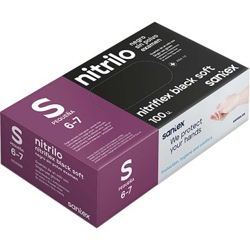 Guants Santex Nitril Sense Pols Negre Caixa T-s 100 U
