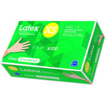 Guantes Rubberex Latex T-p Pack 100 Con Polvo