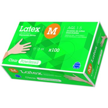 Guantes Rubberex Latex Mediano Pack 100 Con Polvo