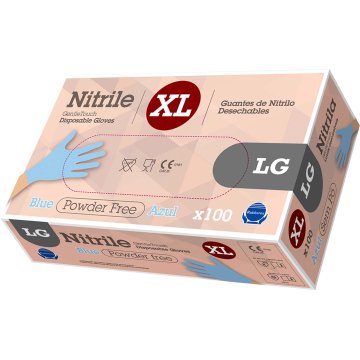 Guants Rubberex Nitrilo G.touch Blau Talla Xl Pack 100 Sense Pols