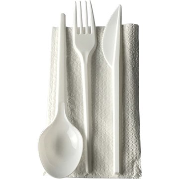 Set Cubiertos Basic Cucha+cuchi+tene+serv.blanca