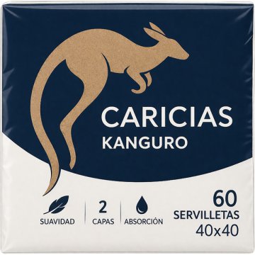 Tovallons Caricias Cangur Nature Bio 40x40 Pack 60