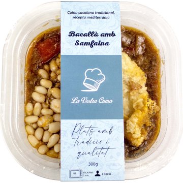 Bacallà Rostitot Gourmet Samfaina I Mongeta Safata 300 Gr