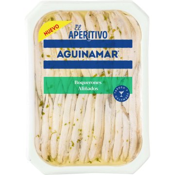 Boquerones Aguinamar Aliñado Aceite, Ajo Y Perejil Bandeja 80 Gr
