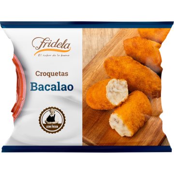 Croquetas Fridela Bacalao Congeladas Bolsa 500 Gr