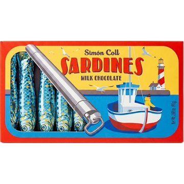 Sardines De Xocolata Simón Coll Amb Llet Estoig 80 Gr