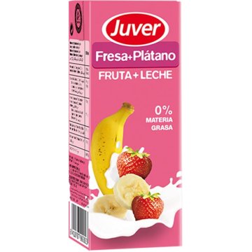 Batut Juver Fruita + Llet Maduixa/plàtan 20 Cl Pack-6