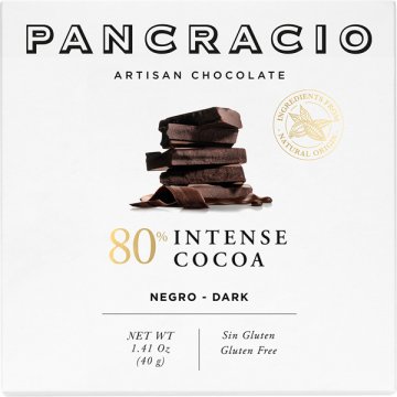 Chocolate Pancracio Intense Cocoa 80% Negro Tableta 40 Gr