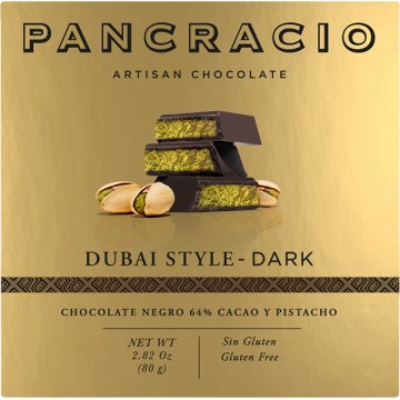 Xocolata Pancracio Dubai Negre Rajola 80 Gr