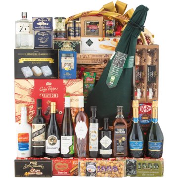 Cesta Navidad 2 Pisos Jamón Ibérico Ref.114