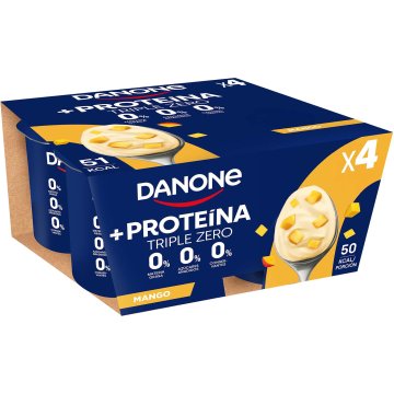 Yogur Danone Proteína Mango 100 Gr Pack 4