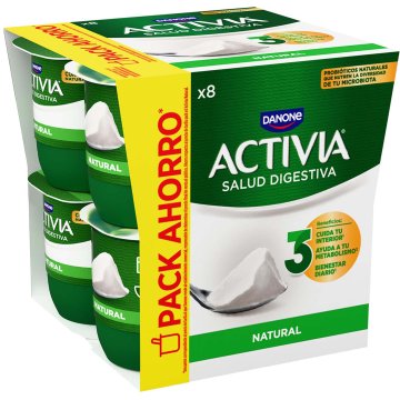 Yogur Danone Activa Natural 120 Gr Pack 8
