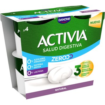 Iogurt Danone Activia Triple Zero Natural 115 Gr Pack 4