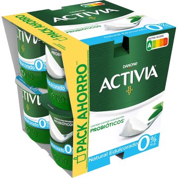 Iogurt Danone Activia 0% Natural Edulcorat 120 Gr Pack 8