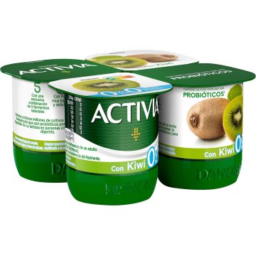 Iogurt Danone Activia 0% Kiwi 120 Gr Pack 4