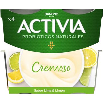 Yogur Danone Activia Cremoso Lima-limón 115 Gr Pack 4