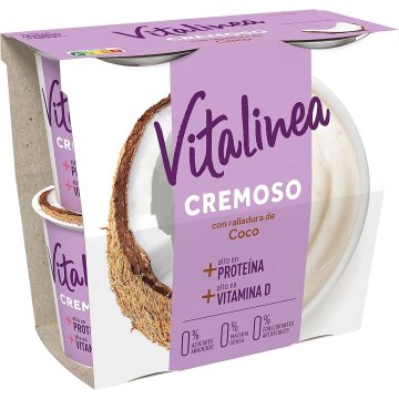 Yogur Vitalinea Cremoso Con Coco 115 Gr Pack 4