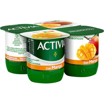 Yogur Activia Con Mango 120 Gr Pack 4