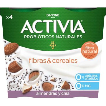 Iogurt Danone Activia 0% Chia I Ametlles 115 Gr Pack 4