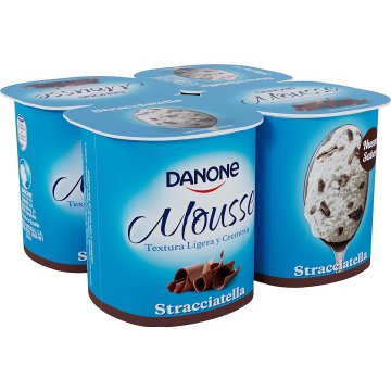 Mousse Danone Straciatella 65 Gr Pack 4