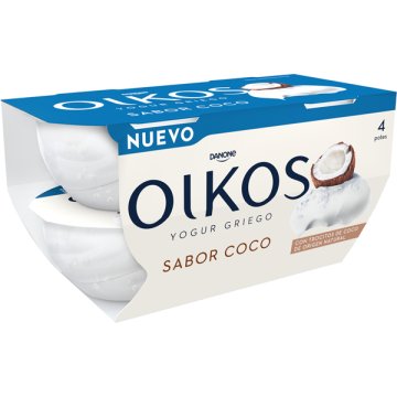 Yogur Danone Oikos Sabor Coco 110 Gr Pack 4