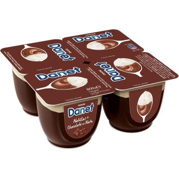 Natillas Danone Danet Doble Placer Chocolate Y Nata 100 Gr Pack 4