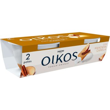 Yogur Danone Oikos Manzana Y Canela 110 Gr Pack 2