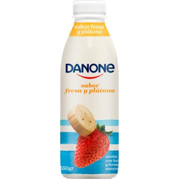 Iogurt Danone Per Beure Maduixa/plàtan Pot 550 Gr