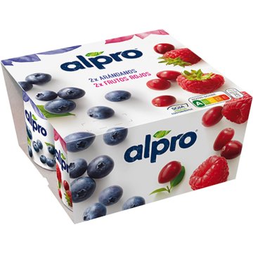 Postre Vegetal Alpro Arándanos-frutos Rojos 125 Gr Pack 4