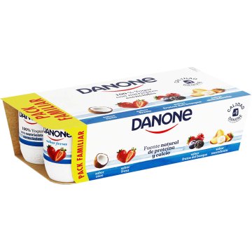 Iogurt Danone F.bosc/maduixa/coco/macedònia Pack 8