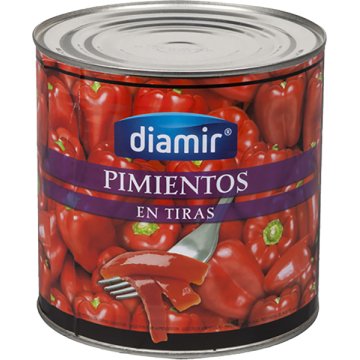 Pimiento Diamir Morron 1ª Tiras Lata 3 Kg