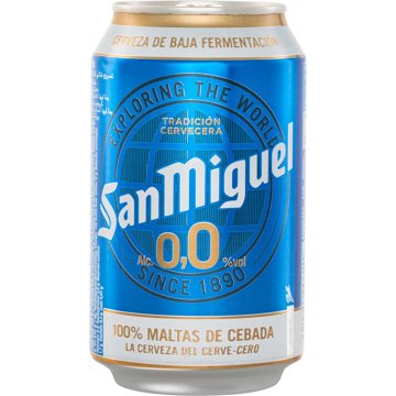 Cerveza San Miguel 0.0 % Lata 33 Cl