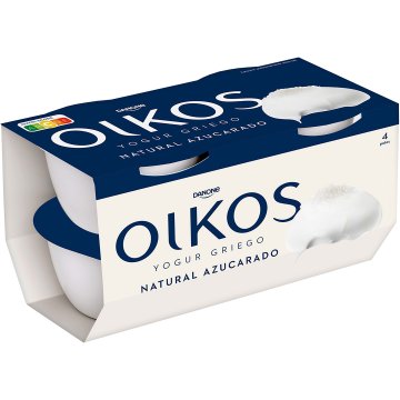 Yogur Danone Oikos Natural Azucarado Pack 4