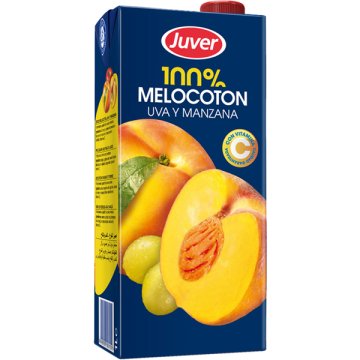 Zumo Juver 100% Melocotón-uva-manzana Brik 1 Lt