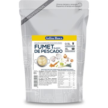 Caldo Gallina Blanca Clean Fumet Blanco Líquido Concentrado Doy-pack 50 Cl