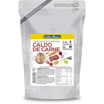 Caldo Gallina Blanca Clean Carne Líquido Concentrado Doy-pack 50 Cl