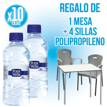 PER 10 FONT VELLA 1/3 SR (35U), REGAL TERRASSA (TAULA MÉS 4 CADIRES POLIPROPILÈ).
