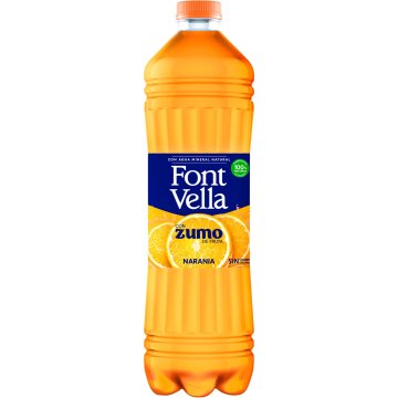 Agua Font Vella Con Zumo De Frutas Naranja Pet 1.15 Lt