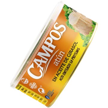 Atún Listado Campos Apr En Aceite De Girasol Lata Ro 750 Gr