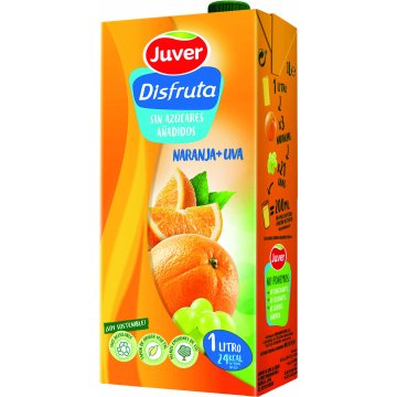 Zumo Juver Disfruta Naranja-uva Brik 1 Lt